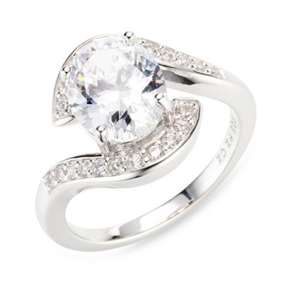 Thumbnail - DIAMONIQUE® Ring = 4,85ct Schliffmix Silber rhodiniert