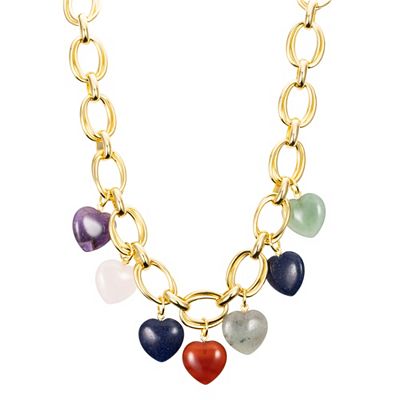 STEFFEN SCHRAUT Collier Edelsteine Herzen Modeschmuck