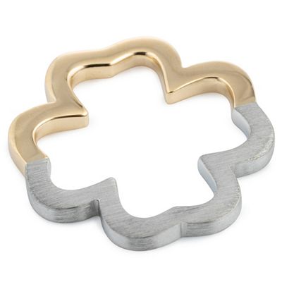 PLATINITY Kleeblatt-Anhänger mattiert/ poliert mind. 1,2g Platin 950/ Gold 750