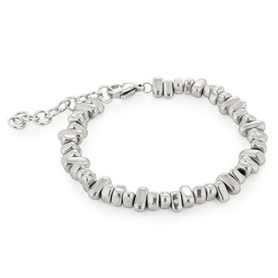 STEFFEN SCHRAUT Nugget-Armband 17+4cm poliert Edelstahl