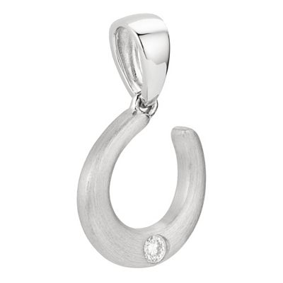 PLATINITY Hufeisen-Anhänger 1 Brillant ca. 0,02ct Platin 950