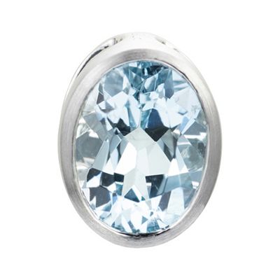 PLATINITY Anhänger Aquamarin ca. 1,12ct Ovalschliff Platin 950