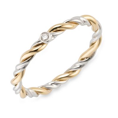 DIAMOUR Ring 1 Brillant ca. 0,02ct Gold 585