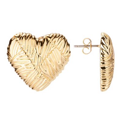 STEFFEN SCHRAUT Ohrstecker Herzdesign strukturiert Modeschmuck