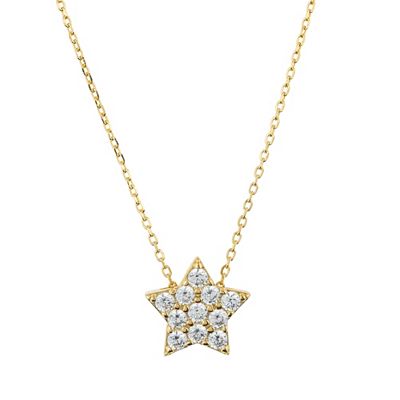 DIAMONIQUE® Sternanhänger mit Kette = 0,44ct Silber 925