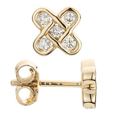 DIAMOUR Ohrstecker 10 Brillanten zus. ca. 0,15ct Gold 585