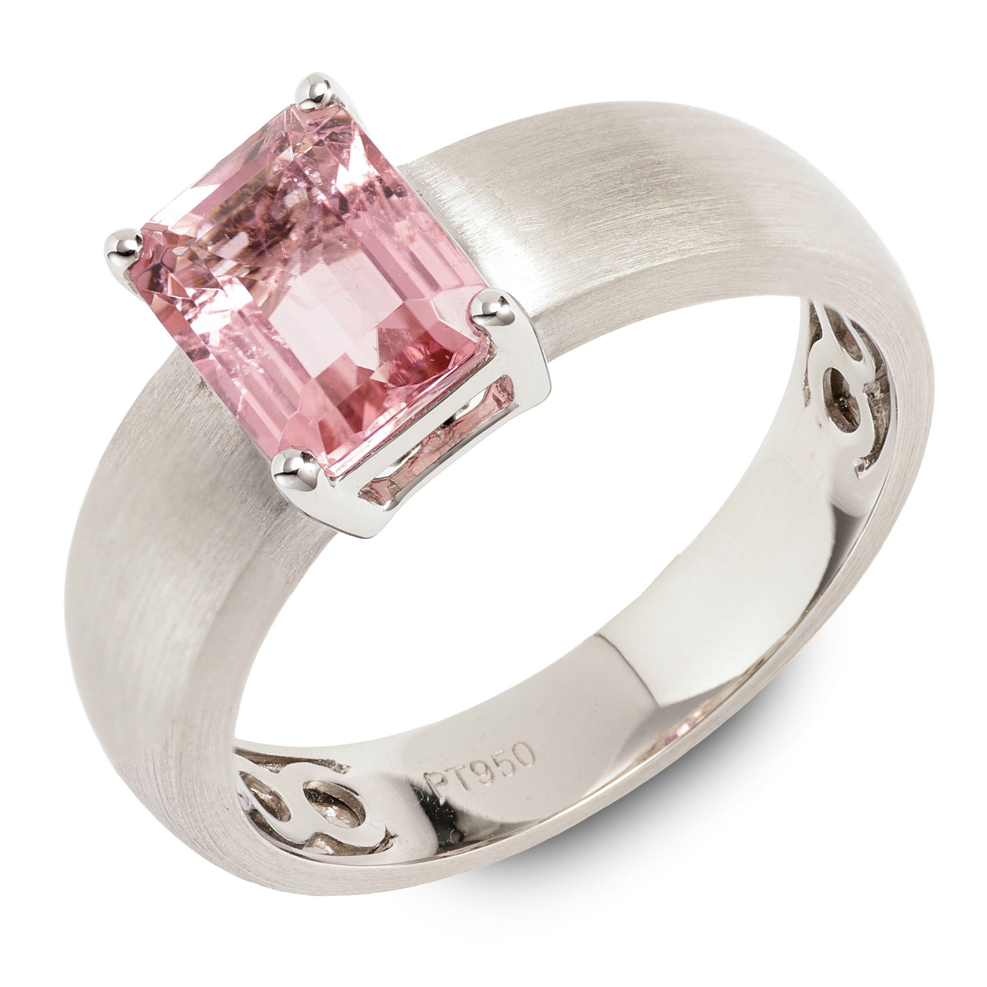 PLATINITY Ring 1 pinker Turmalin ca. 2,15ct Platin 950