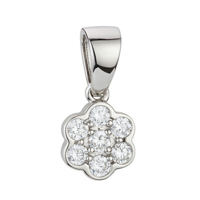PLATINITY Blüten-Anhänger 7 Brillanten zus. ca. 0,21ct Platin 950