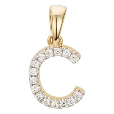 CANADIAN DIAMONDS Buchstaben-Anhänger mind.10 Brillanten zus. mind. 0,05ct Gold 585