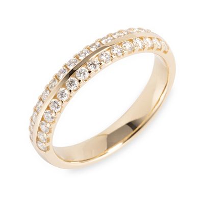 DIAMOUR Ring, mind. 30 Brill. zus. ca. 0,50ct feines Weiß/Lupenrein Gold 585