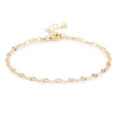 GOLDRAUSCH Plättchen-Armband diamantiert 17+3cm mind. 0,9g Gold 585
