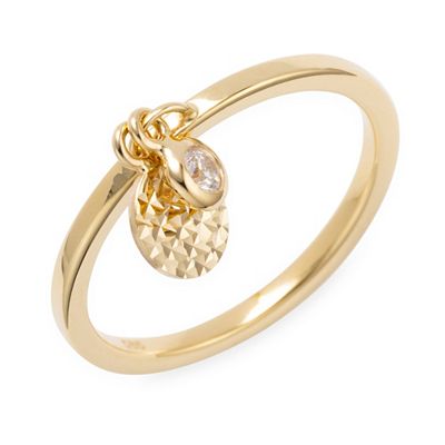GOLDRAUSCH Ring diamantiert/poliert mind. 1,2g Gold 585