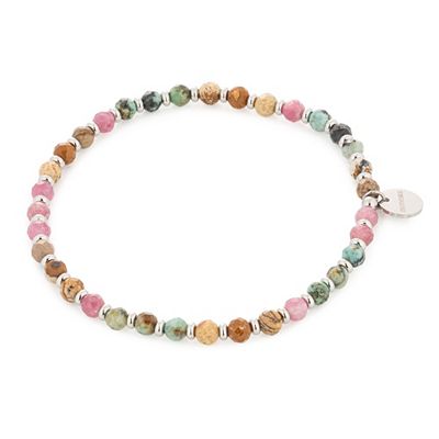 Thumbnail - MONESSA Armband Edelsteine flexibel Edelstahl