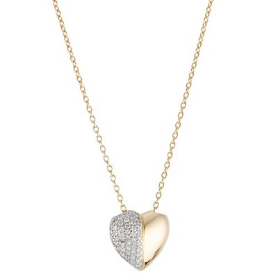 DIAMOUR Herz-Collier 46 Brillanten zus. ca. 0,22ct Gold 585