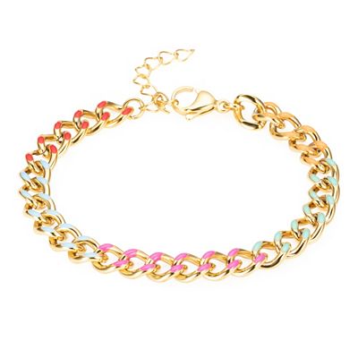 MY SECRET Panzer-Armband Emaillelack New York Edelstahl