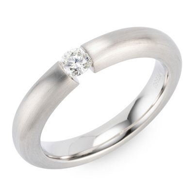 PLATINITY Spann-Ring 1 Brillant ca. 0,20ct Platin 950