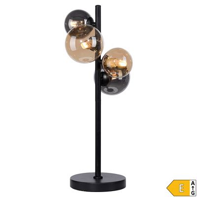 LUMIDA Looks LED-Tischleuchte Kugel-Lampenschirme Schnurschalter Höhe 48cm