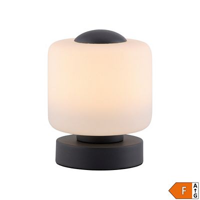 LUMIDA Looks LED-Tischleuchte Glas-Lampenschirm 3-fach Touchdimmer Höhe 15cm, Ø 12cm