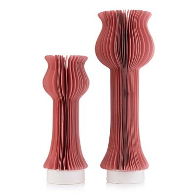 LUMIDA Casa 2 LED-Tulpen Origami-Design 5h-Timerfunktion Höhe 26cm & 36cm