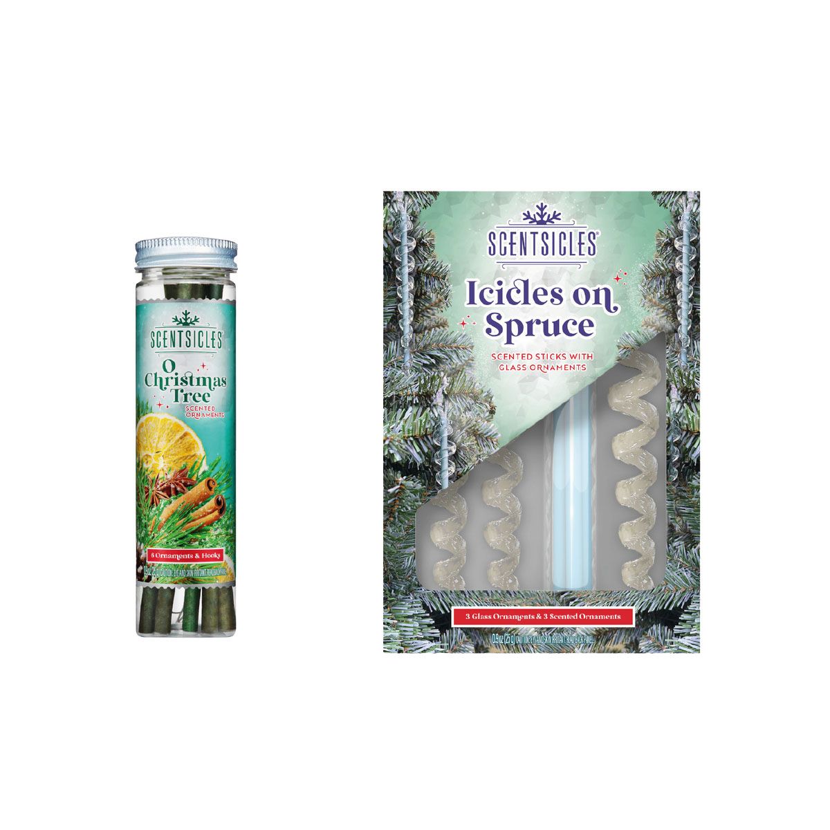 SCENTSICLES® 2er Set Duftstäbchen inkl. Glas-Ornamente 2 Sorten, 9 Stäbchen Duftauswahl