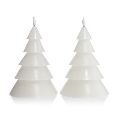 Thumbnail - ELAMBIA 2 LED-Kerzen Tannenbaum Flamme Luma, Timer Ø 13cm, Höhe 17,5cm