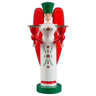 GLÄSSER SEIFFEN Kerzenleuchter Motivauswahl inkl. 2 Kerzen Höhe 26cm