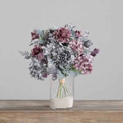 PUR FLEUR Premium-Bouquet weihnachtlich mit Silberfäden Größenauswahl