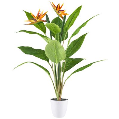 Thumbnail - CREATIV green Kunstpflanze Strelitzia mit Blüten Kunststofftopf Größenauswahl