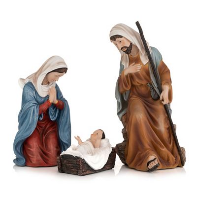 ABELLA Xmas 3 XL-Krippenfiguren Maria, Josef & Kind outdoorgeeignet H. 8cm, 31cm & 40cm