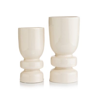 CASA DAWID by Dawid Tomaszewski 2 Kerzenständer mattiert Höhe 15cm & Höhe 18cm