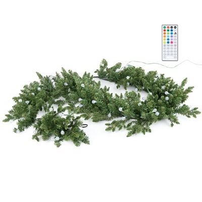 LUMIDA Xmas LED-Tannengirlande outdoorgeeignet div. Leuchtfunktionen inkl. Fernbedienung