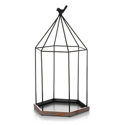 ELAMBIA Metall-Kerzenhalter Vogelkäfig Höhe 45cm