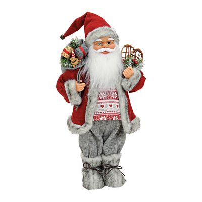 Thumbnail - WURM Nikolaus in rot Kunststoff/Textil ca. 25x46x20cm