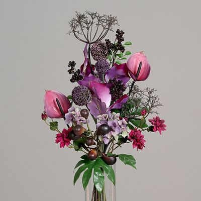 PUR FLEUR Premium Strauß Lilatöne hoch gebunden Höhe 75cm, Ø 40cm