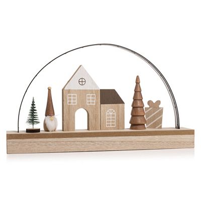 Thumbnail - LUMIDA Xmas LED-Schwibbogen modernes Design Elemente dekorierbar B. 34cm, H. 18,5cm