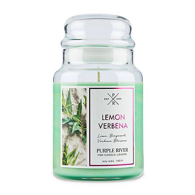 Thumbnail - PURPLE RIVER Duftkerze im Glas Lemon Verbena 623g