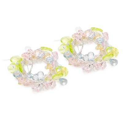 LUMIDA Casa 2 LED-Lichterketten Acryl Diamant-Optik 20 LEDs, Timer Länge 250cm