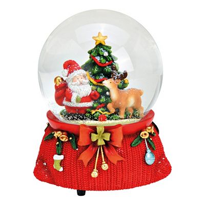 Thumbnail - WURM Spieluhr Schneekugel Nikolaus ca. 11x14x11cm