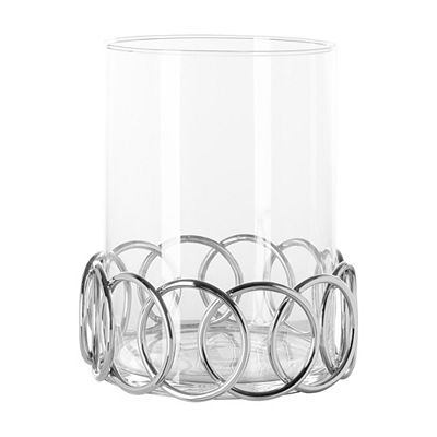Thumbnail - FINK Windlicht JUWEL mit Glas Edelstahl poliert Ø 23,5cm, Höhe 28,5cm