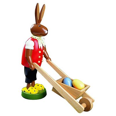Thumbnail - GLÄSSER SEIFFEN Osterhase mit Karre handbemalt Höhe 20cm