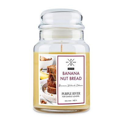 Thumbnail - PURPLE RIVER Duftkerze im Glas Banana Nut Bread 623g