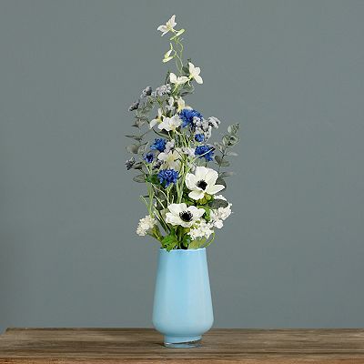 PUR FLEUR Premium-Bouquet Rittersporn & Anemone Höhe 75cm, Ø 25cm