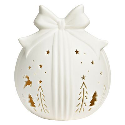 WURM LED-Geschenk aus Porzellan weiß Größenauswahl