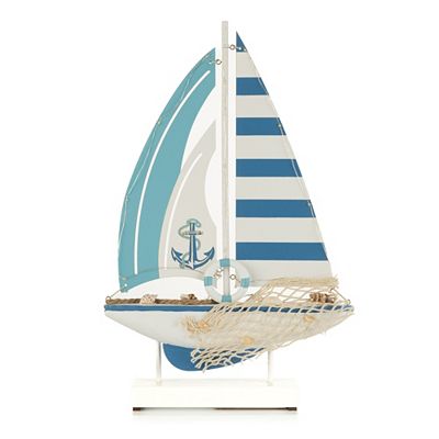 LUMIDA Casa LED-Holzdekoration Segelboot 5h-Timerfunktion