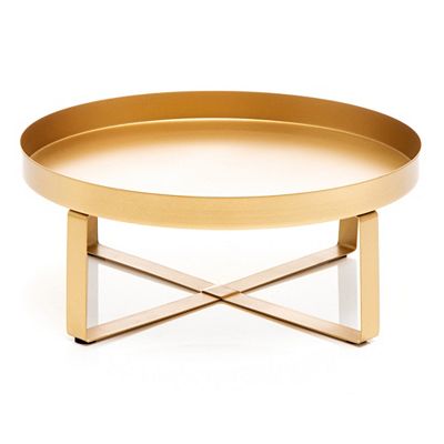 ELAMBIA Deko-Tablett Metall Farbauswahl Höhe 12,5cm, Ø 30cm