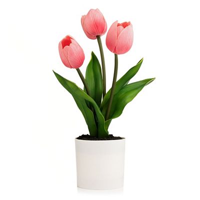 Thumbnail - LUMIDA Flora künstliche Tulpen Dekotopf 5h-Timerfunktion Höhe 35cm
