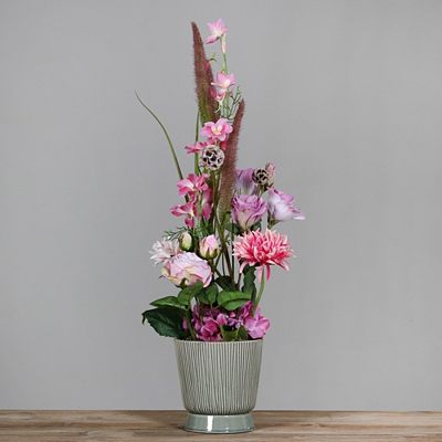 Thumbnail - PUR FLEUR Premium-Gesteck Keramik-Gefäß Farbauswahl Höhe 75cm