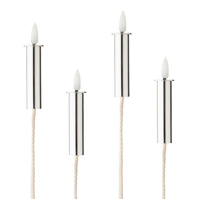 ELAMBIA 4 LED-Kerzen Flaschenlicht inkl. Docht, Luma Timer, Höhe 10cm