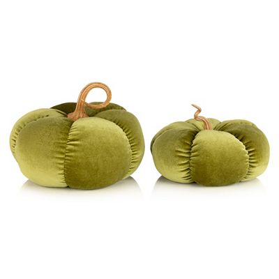 ABELLA Casa 2 Deko-Kürbisse Stoffüberzug Farb-/Designauswahl Ø 21cm & 25cm