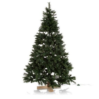 LUMIDA Xmas LED-Weihnachtsbaum Kiefer-Optik 32 Farben/Funktionen Holzfuß, FB & Tasche